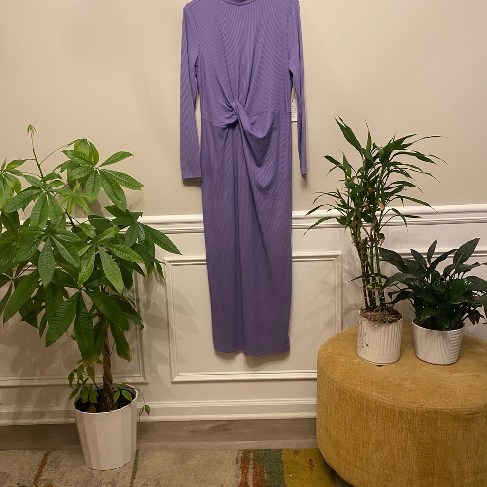 Eloquii Lavender Long Sleeve Dress